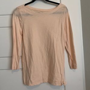 Peach, three quarter sleeved top